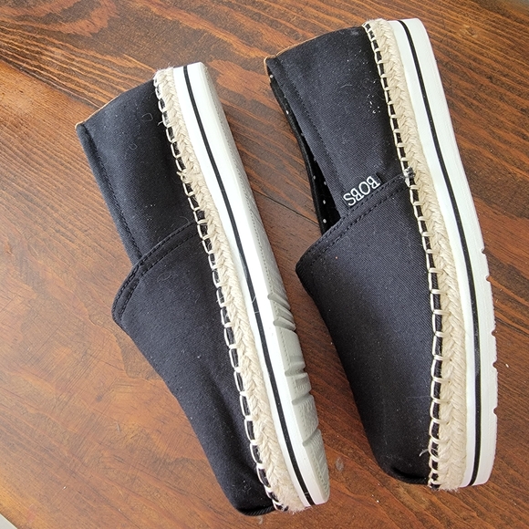 Black Canvas Espadrille Slip-Ons - Picture 5 of 8